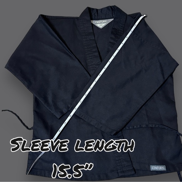 🎉HP🎉EUC Century Kids Lightweight Martial Arts Uniform in Black. Kids 5-7 🥋 - Picture 12 of 16